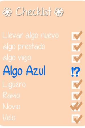 checklist novias azul