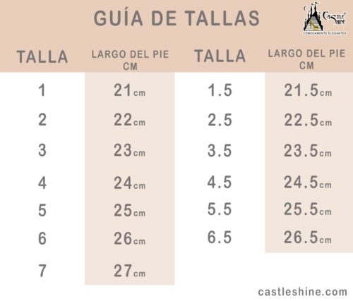 zapatos-guía de talla