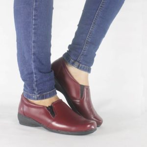 zapatos confort vino