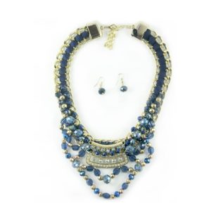 COLLAR PEDRERÍA AZUL