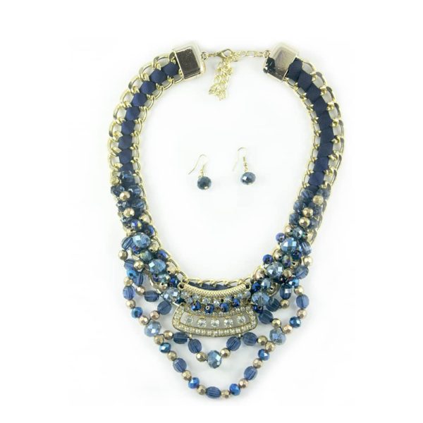 COLLAR PEDRERÍA AZUL