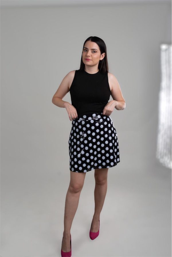 falda lentejuelas corta