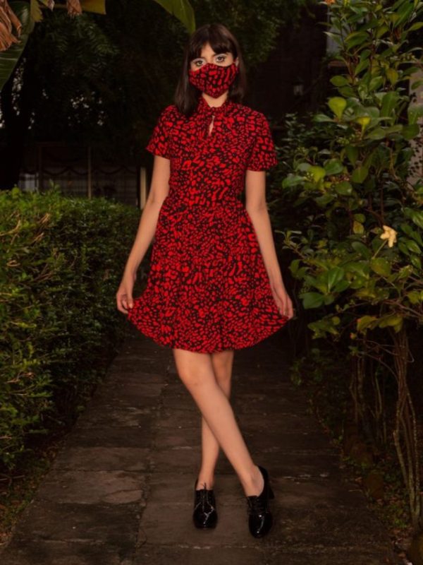 animal print vestido