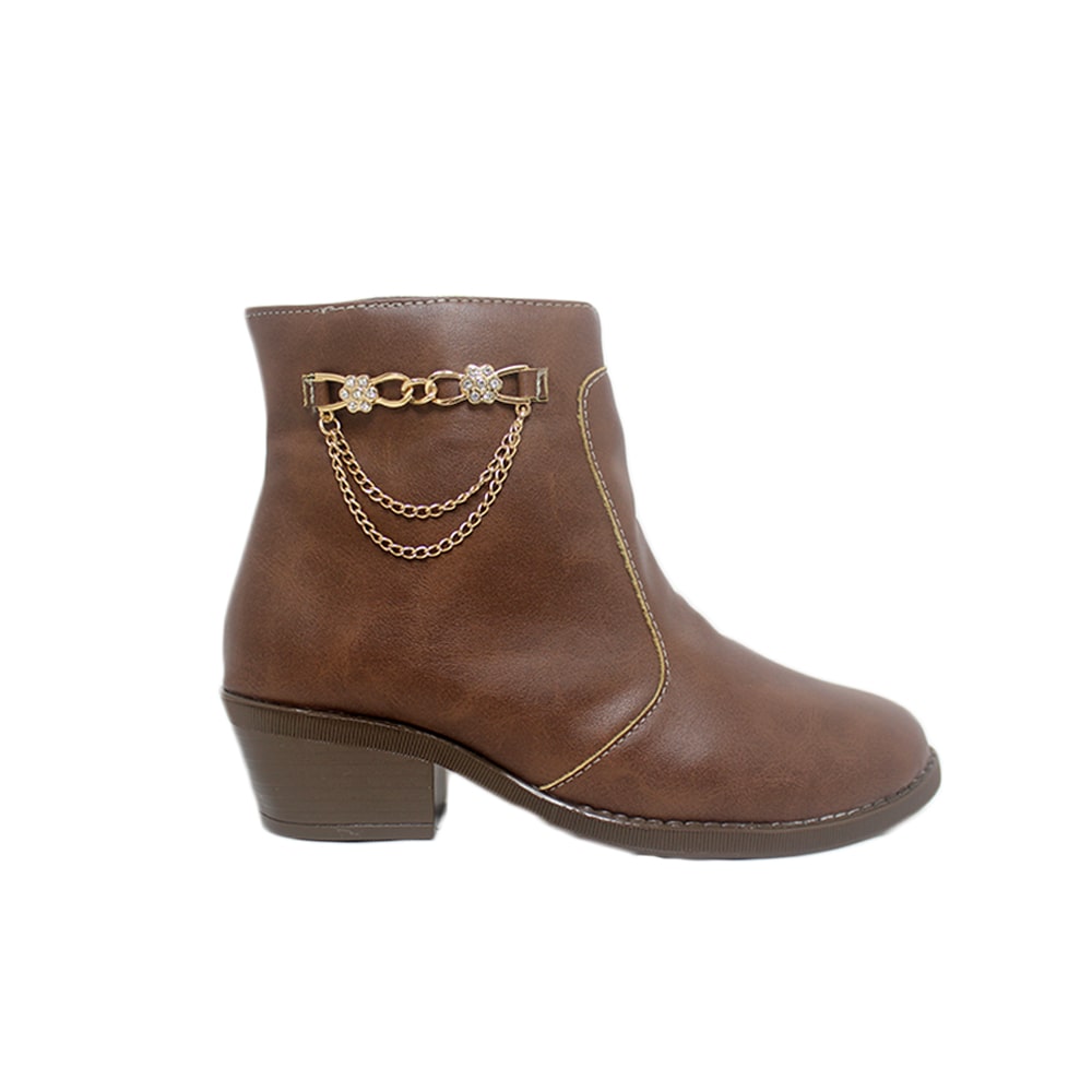 Botas andrea piel cafe grabado altas tacon mod 🥇 | Posot Class