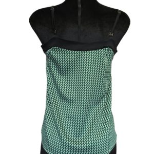 blusa satin con estampado