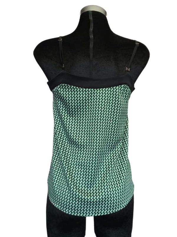 blusa satin con estampado